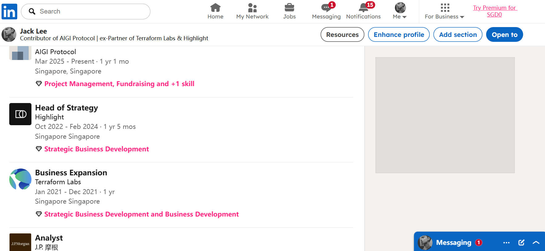 Jack Lee LinkedIn Profile